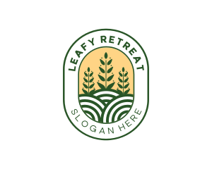 Wheat Plant Farm logo design