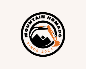 Mountain Quarry Excavator logo design