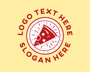 Pizza Slice Circle logo