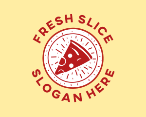 Pizza Slice Circle logo design