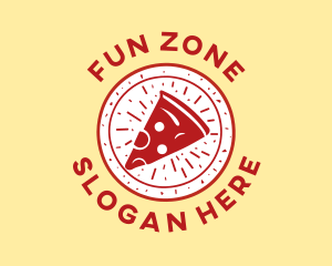 Pizza Slice Circle logo design