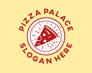 Pizza Slice Circle logo design