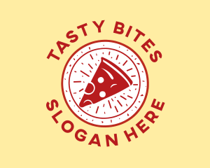 Pizza Slice Circle logo design