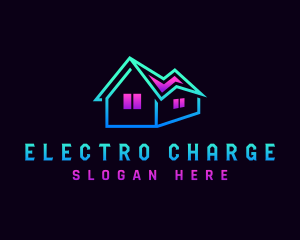 Electric House Lightning logo design