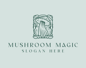 Psychedelic Mushroom Garden logo design