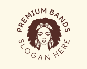 Afro Hairdresser Woman logo