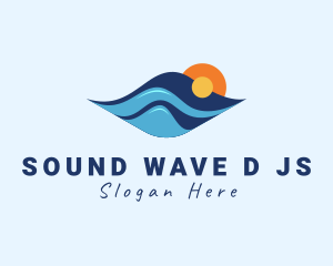 Beach Summer Waves logo design