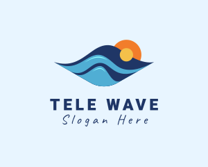 Beach Summer Waves logo design