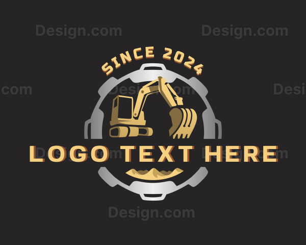 Excavator Backhoe Digger Logo