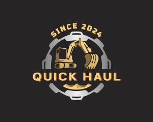 Excavator Backhoe Digger logo design