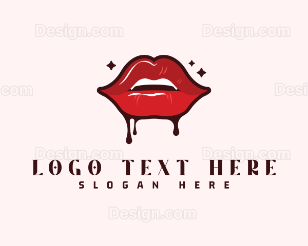 Cosmetics Red Lips Logo