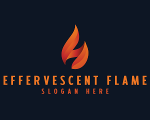 Petrol Flame Fire logo design