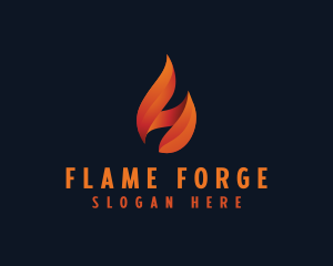 Petrol Flame Fire logo design