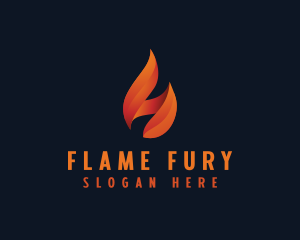 Petrol Flame Fire logo design