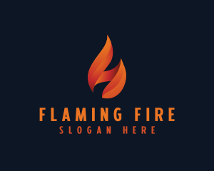 Petrol Flame Fire logo design