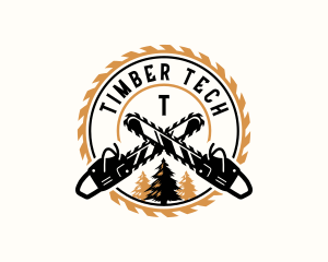 Industrial Chainsaw Logging logo