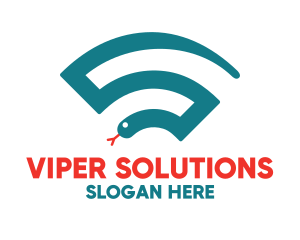 Snake Online Wifi  logo design