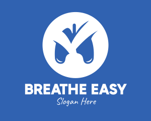 Respiratory Lung Organ Check Mark  logo design