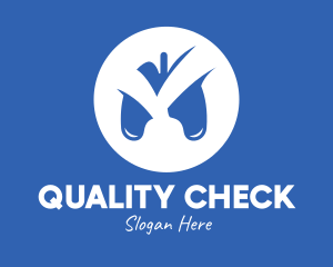 Respiratory Lung Organ Check Mark  logo design