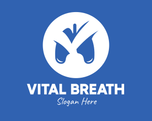 Respiratory Lung Organ Check Mark  logo design