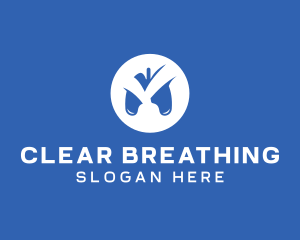 Respiratory Lung Organ Check Mark  logo