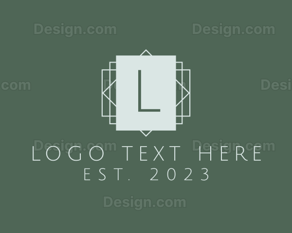 Square Interior Design Art Deco Logo