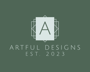 Square Interior Design Art Deco  logo design