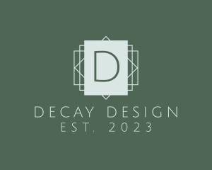 Square Interior Design Art Deco  logo design