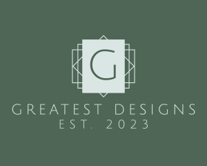 Square Interior Design Art Deco  logo design