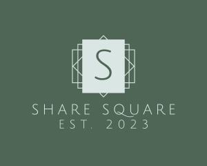 Square Interior Design Art Deco  logo design