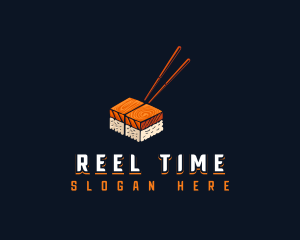 Sashimi Sushi Chopsticks logo design