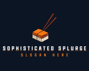 Sashimi Sushi Chopsticks logo design