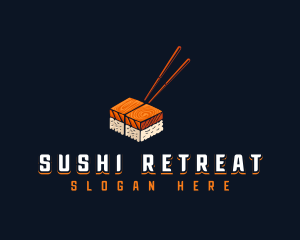 Sashimi Sushi Chopsticks logo design