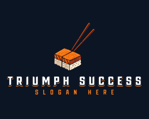 Sashimi Sushi Chopsticks logo design