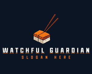 Sashimi Sushi Chopsticks logo design