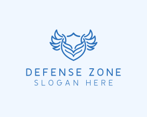 Shield Wings Badge logo design