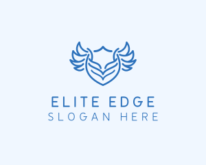 Shield Wings Badge logo design