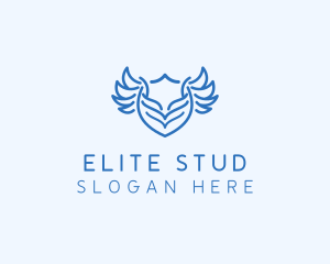 Shield Wings Badge logo design