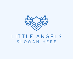 Shield Wings Badge logo design