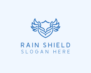 Shield Wings Badge logo design