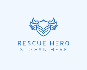 Shield Wings Badge logo design