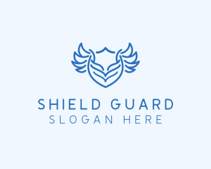 Shield Wings Badge logo design