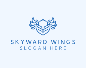 Shield Wings Badge logo design