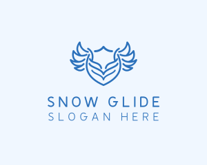 Shield Wings Badge logo design