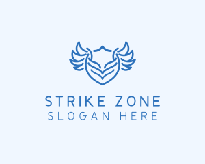 Shield Wings Badge logo design