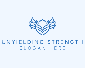 Shield Wings Badge logo design