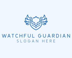 Shield Wings Badge logo design