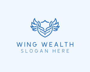 Shield Wings Badge logo design