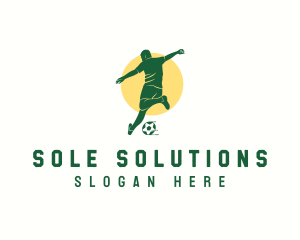 Soccer Ball Kick Sport logo design