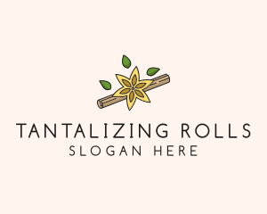 Leaf Cinnamon Roll logo design